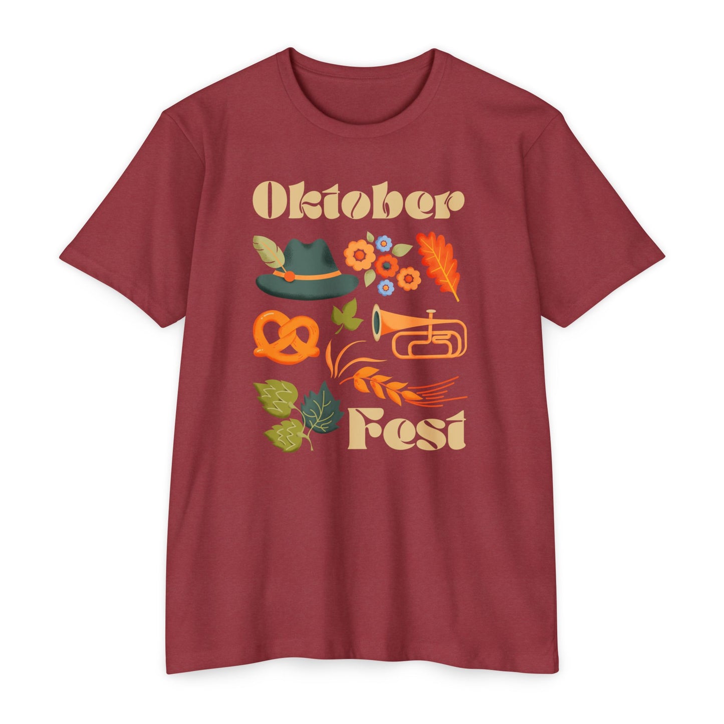 Oktoberfest Unisex CVC Jersey T-shirt - Cute Graphic Tee, Beer Fest Clothes, Fall Celebration Apparel, Harvest Party Outfit, Fun Casual Wear