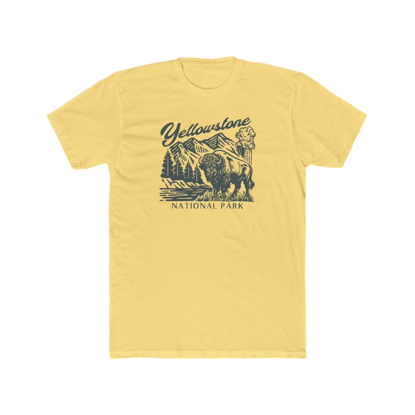 Yellowstone National Park Unisex Cotton Crew Tee - Adventure-Ready Wilderness T-Shirt