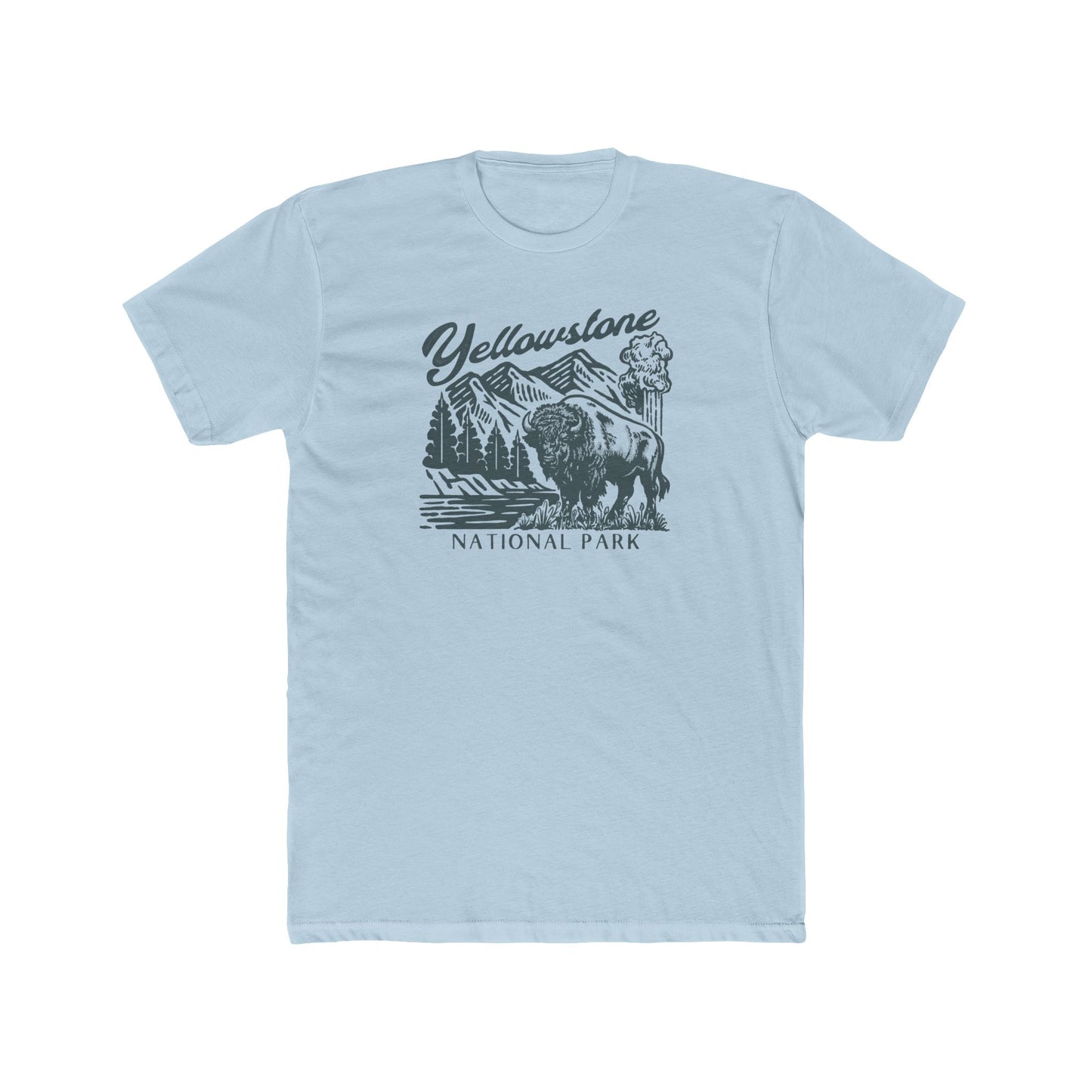 Yellowstone National Park Unisex Cotton Crew Tee - Adventure-Ready Wilderness T-Shirt