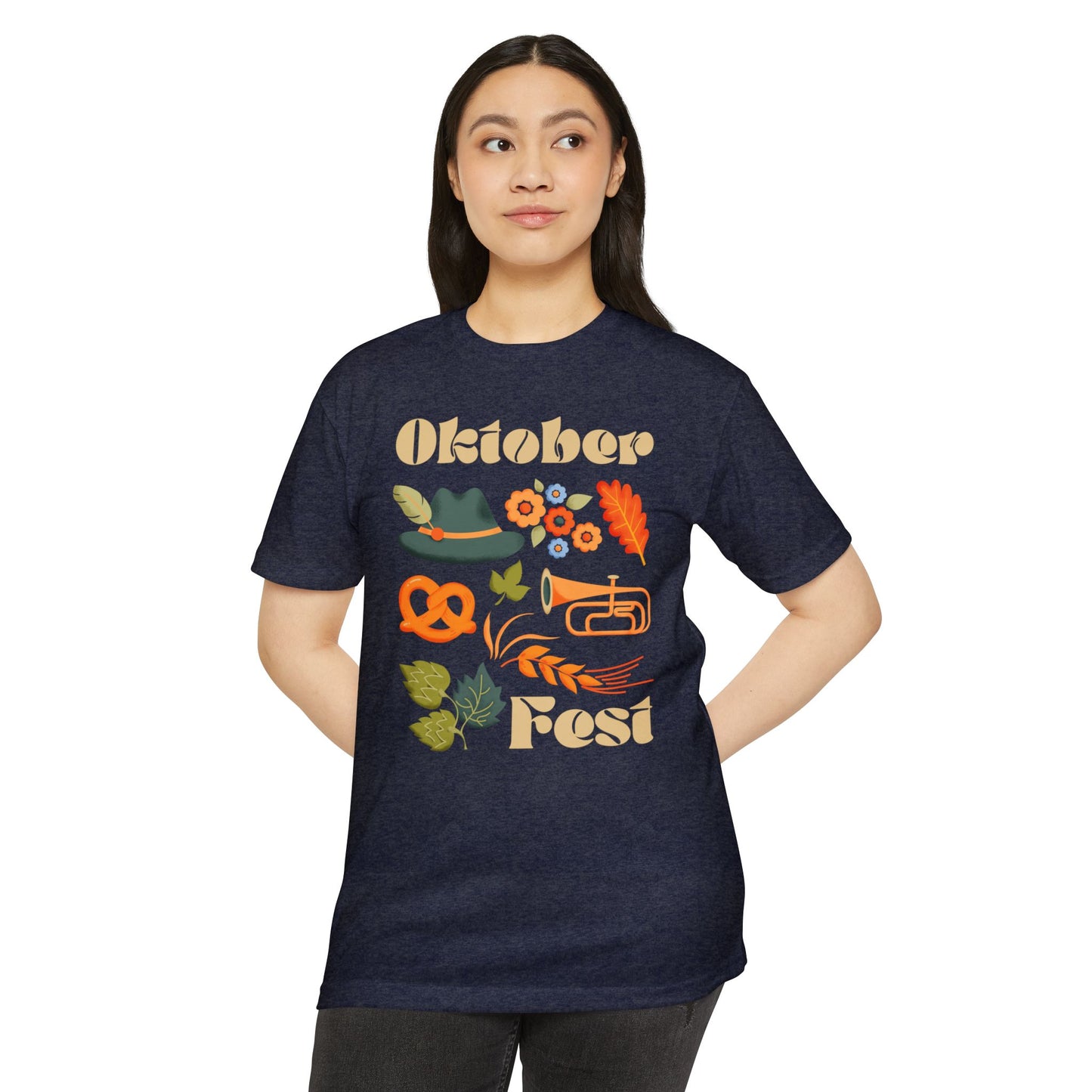 Oktoberfest Unisex CVC Jersey T-shirt - Cute Graphic Tee, Beer Fest Clothes, Fall Celebration Apparel, Harvest Party Outfit, Fun Casual Wear