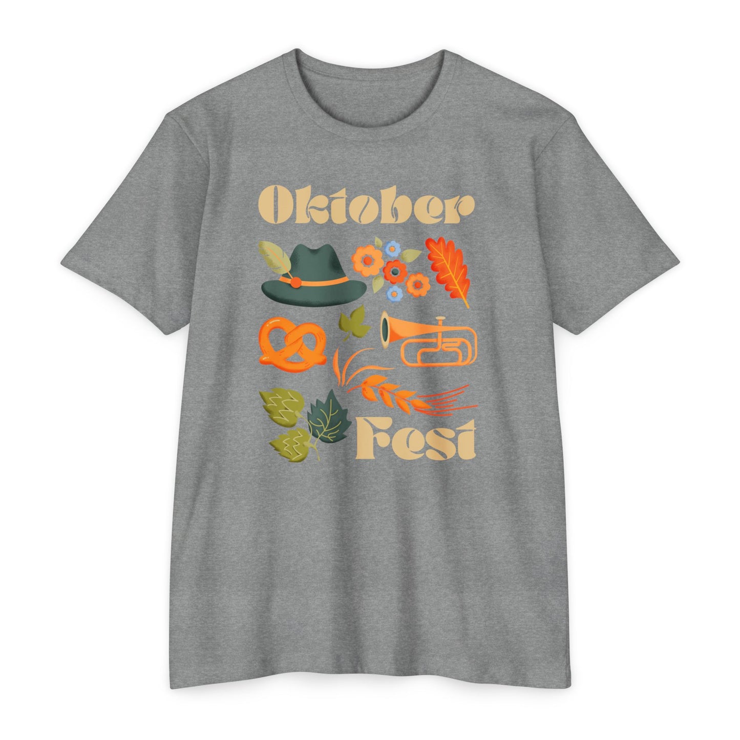 Oktoberfest Unisex CVC Jersey T-shirt - Cute Graphic Tee, Beer Fest Clothes, Fall Celebration Apparel, Harvest Party Outfit, Fun Casual Wear