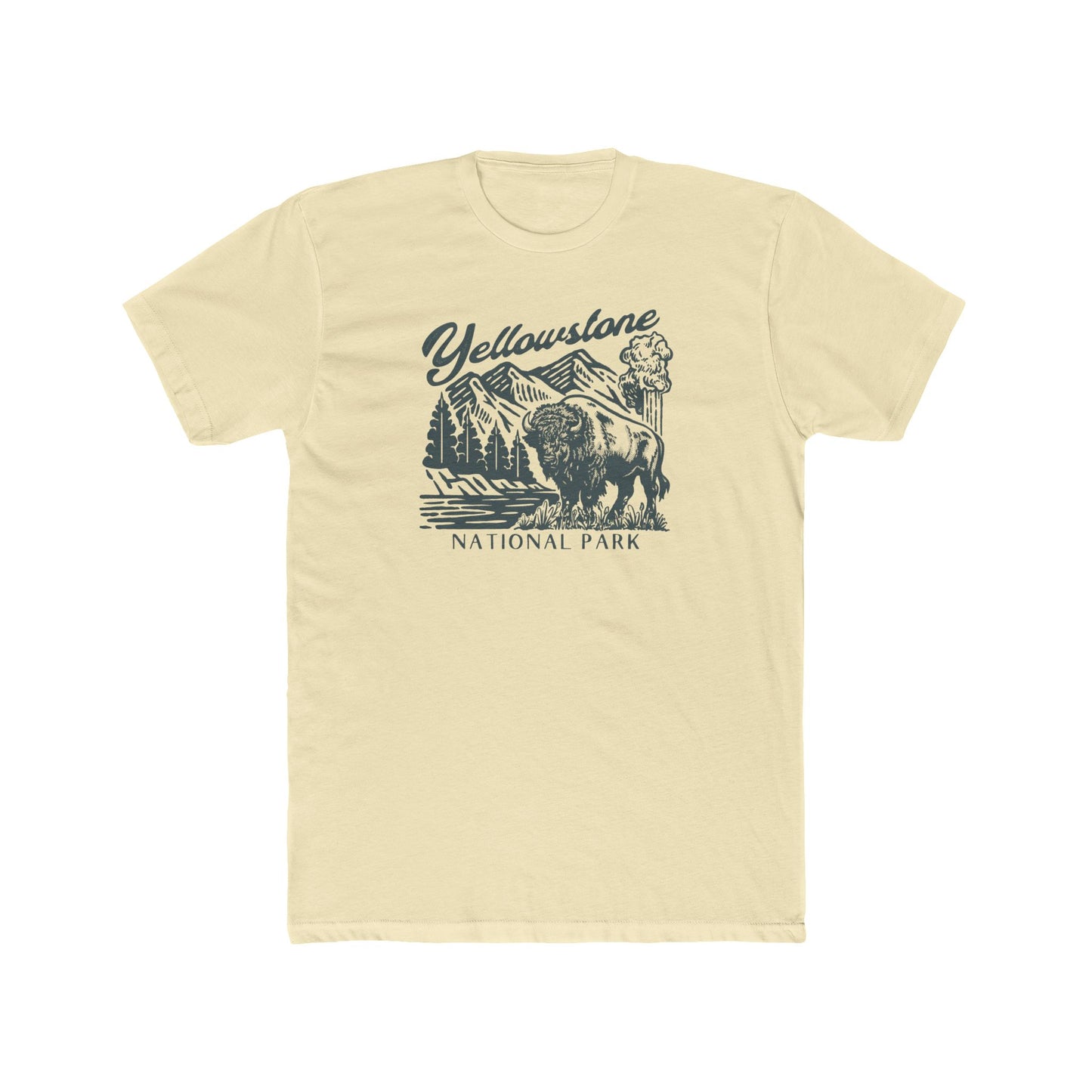 Yellowstone National Park Unisex Cotton Crew Tee - Adventure-Ready Wilderness T-Shirt