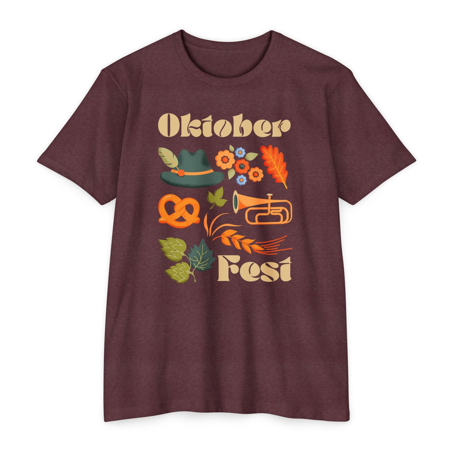 Oktoberfest Unisex CVC Jersey T-shirt - Cute Graphic Tee, Beer Fest Clothes, Fall Celebration Apparel, Harvest Party Outfit, Fun Casual Wear