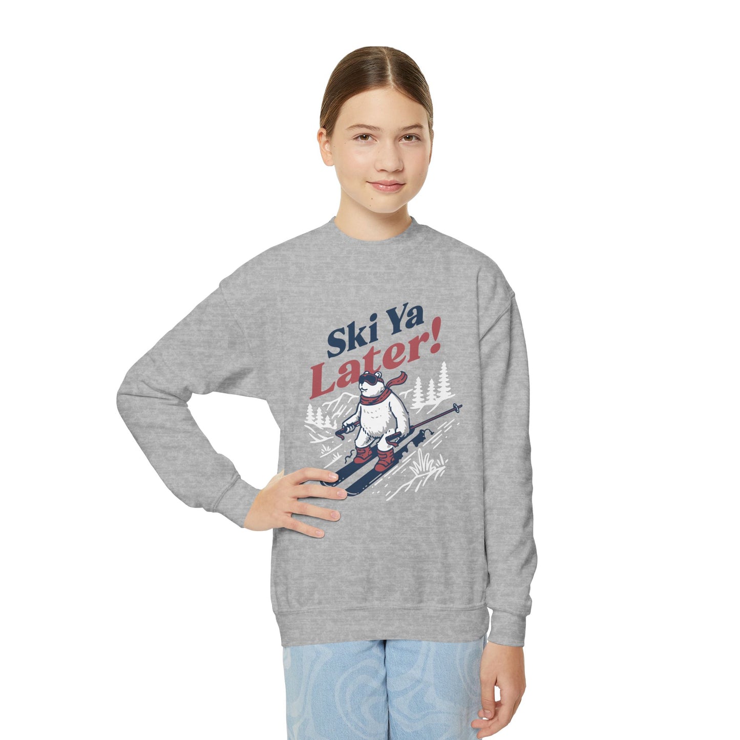 Ski Ya Later Youth Crewneck Sweatshirt