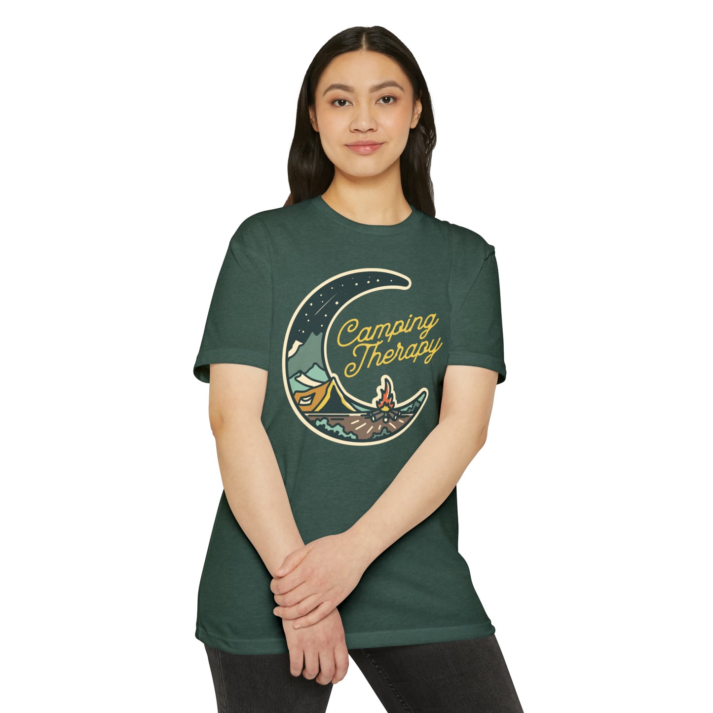 Camping Therapy Unisex CVC Jersey T-shirt