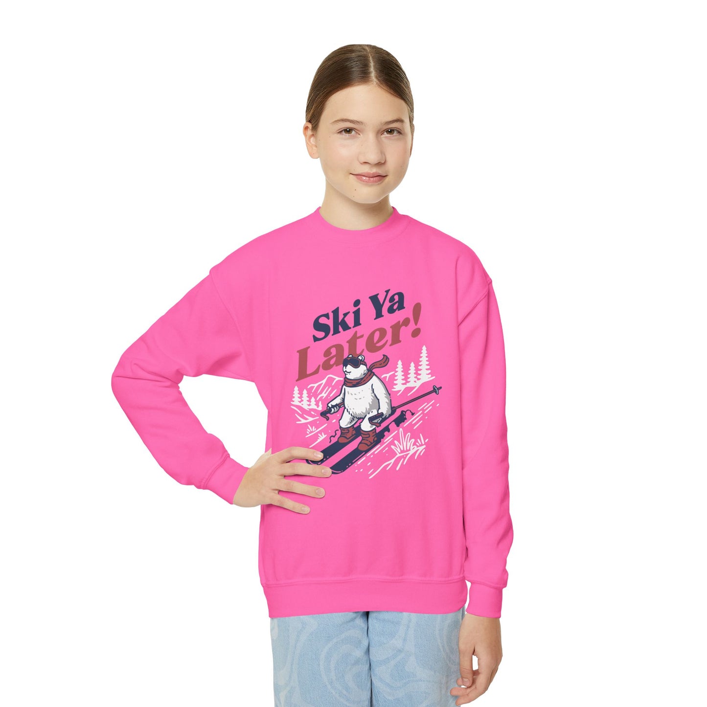 Ski Ya Later Youth Crewneck Sweatshirt