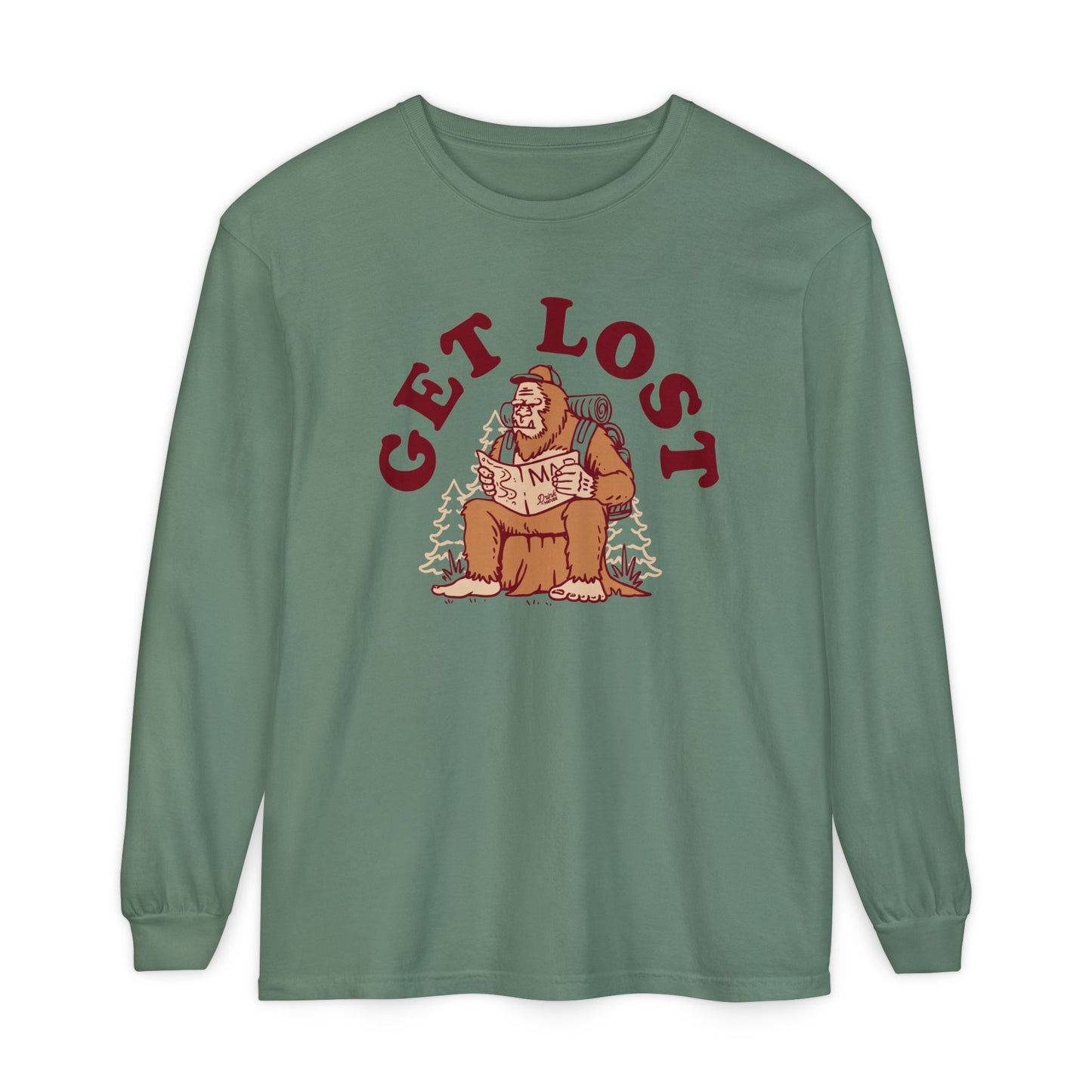 Get Lost Bigfoot Graphic Long Sleeve Tee