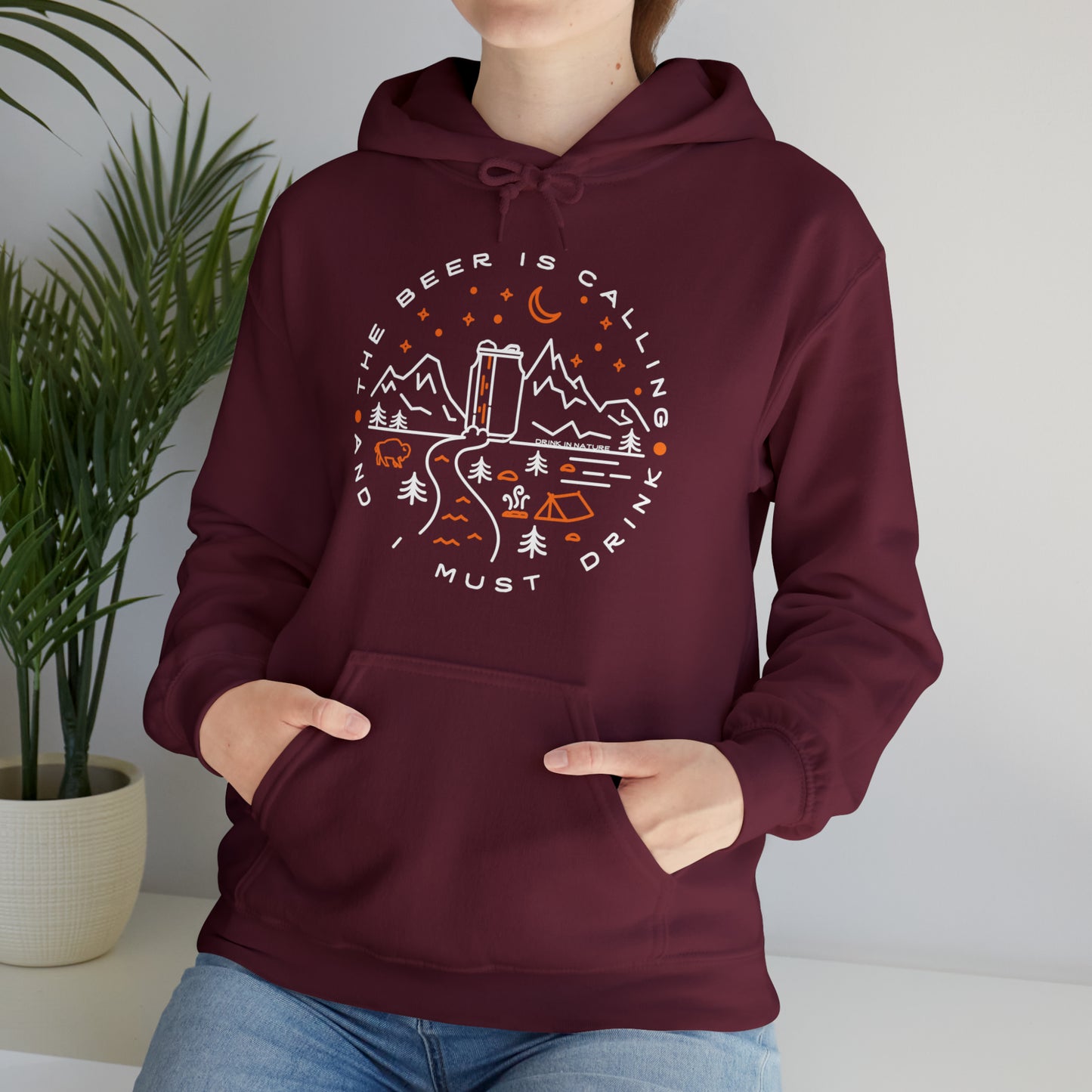 The Beer is Calling Unisex Heavy Blend™ Hooded Sweatshirt