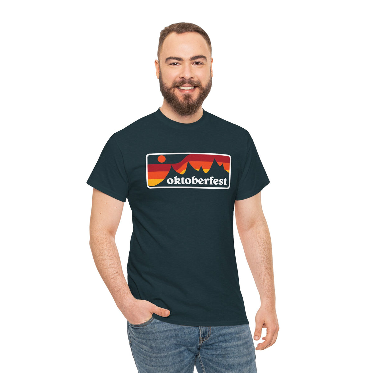 Oktoberfest Retro Mountains T-Shirt