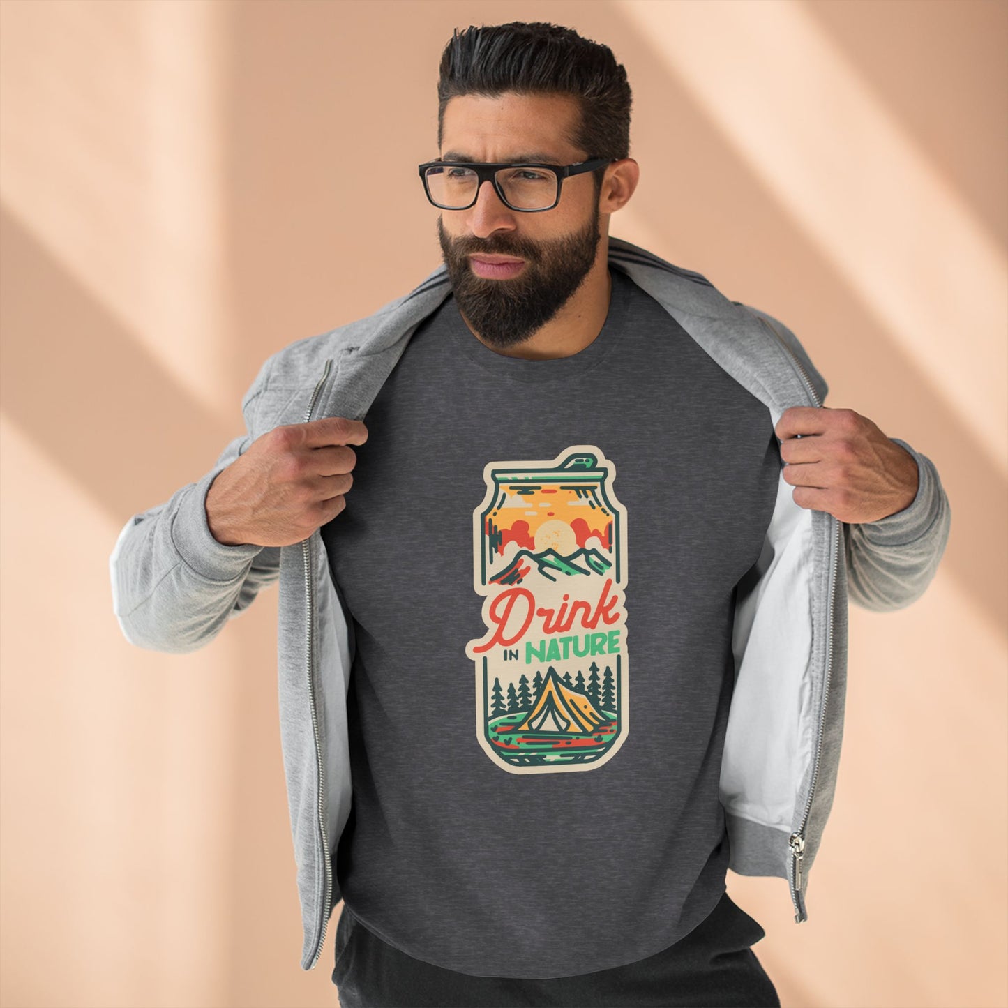 Drink in Nature Unisex Premium Crewneck Sweatshirt