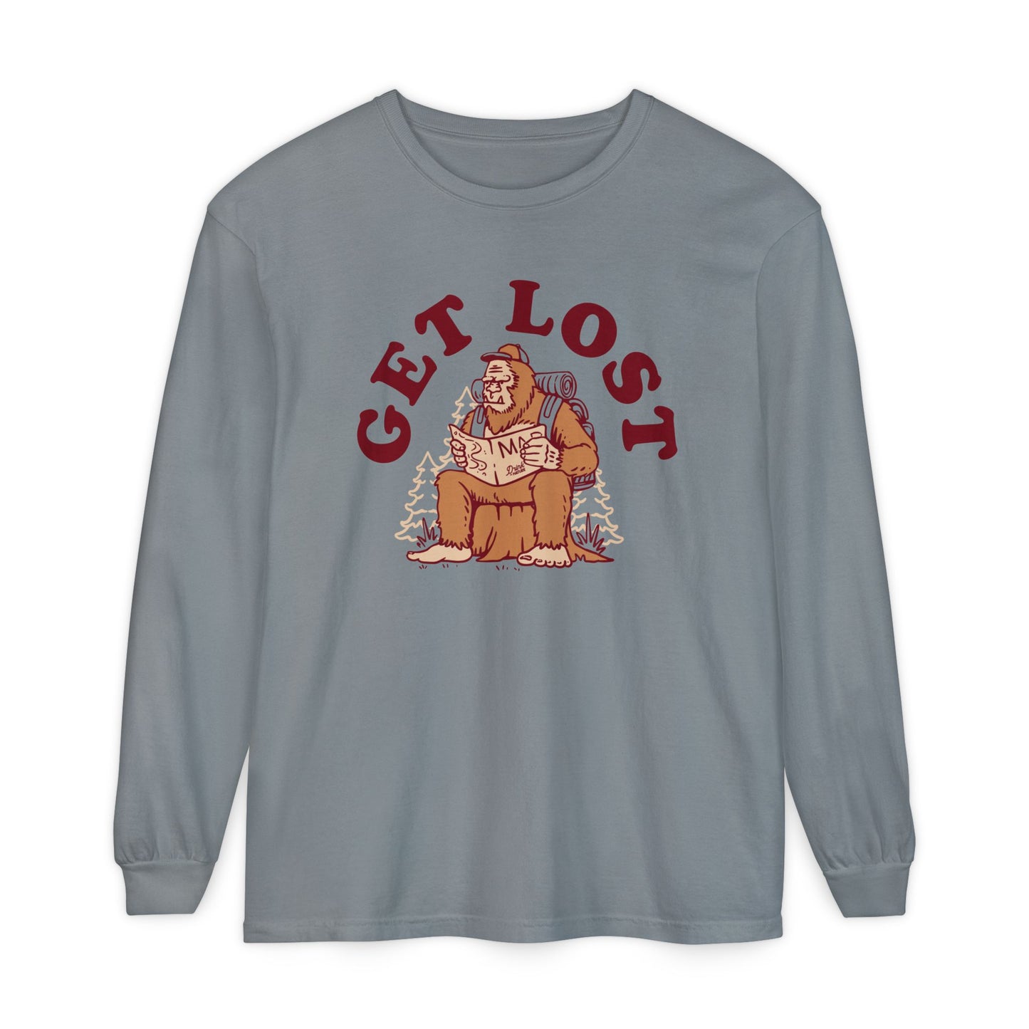Get Lost Bigfoot Graphic Long Sleeve Tee