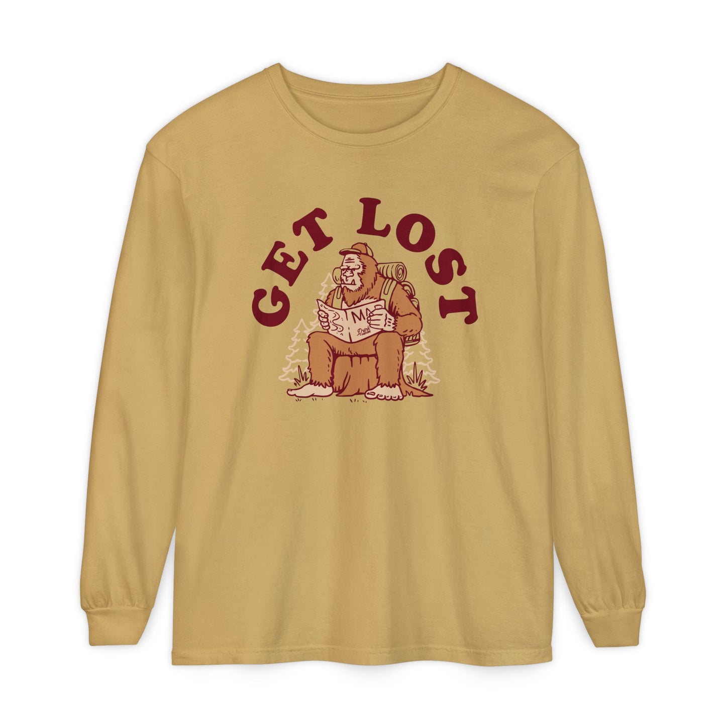 Get Lost Bigfoot Graphic Long Sleeve Tee