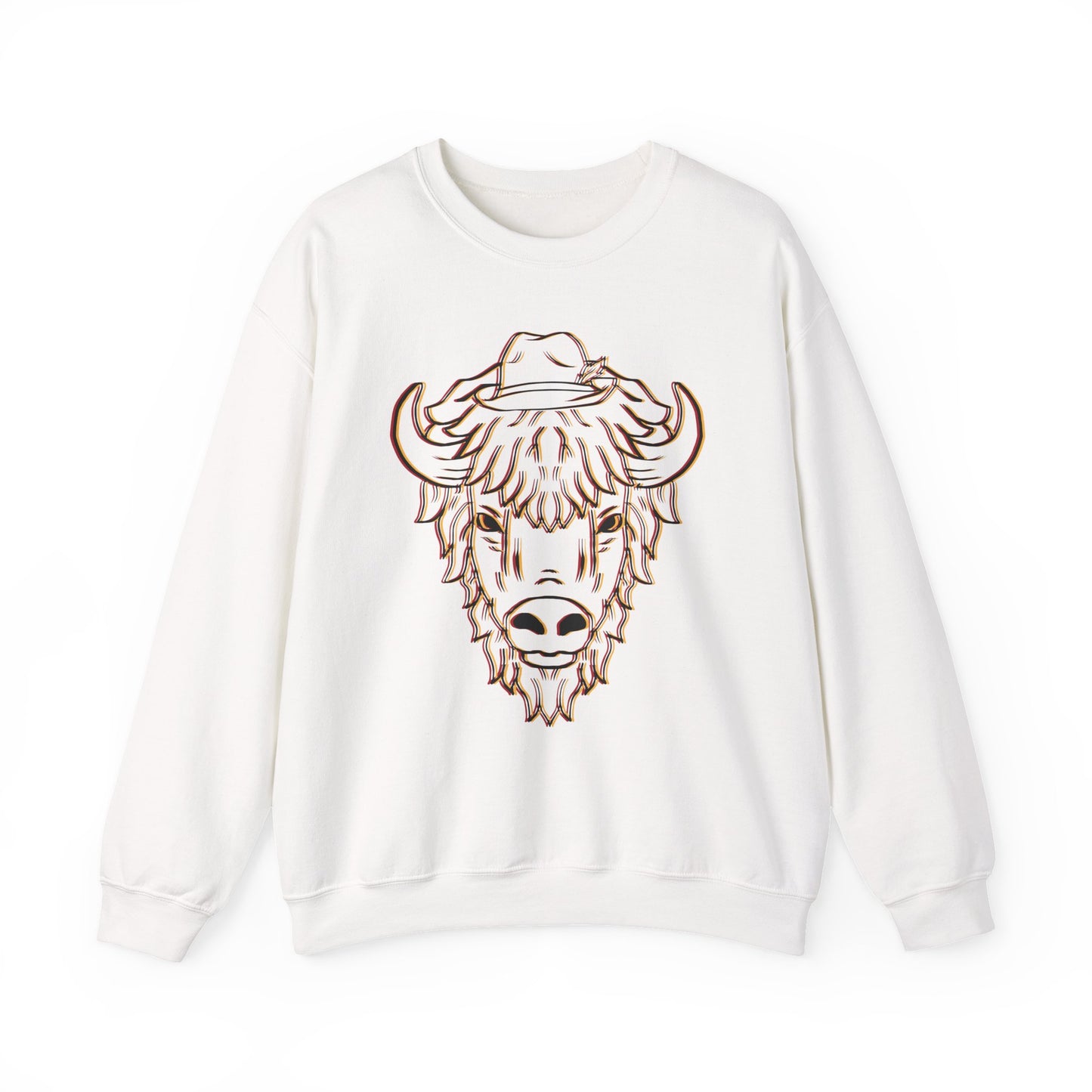 Buffalo Sketch Crewneck Sweatshirt — Rustic Bison