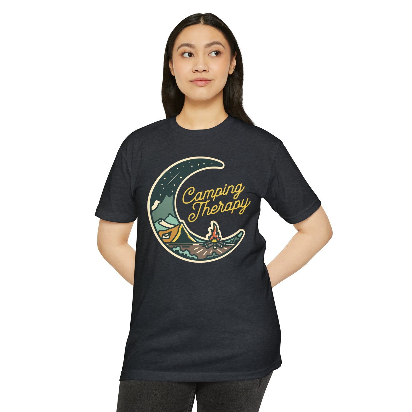 Camping Therapy Unisex CVC Jersey T-shirt