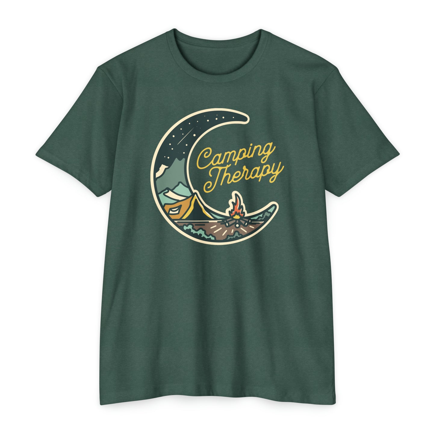 Camping Therapy Unisex CVC Jersey T-shirt