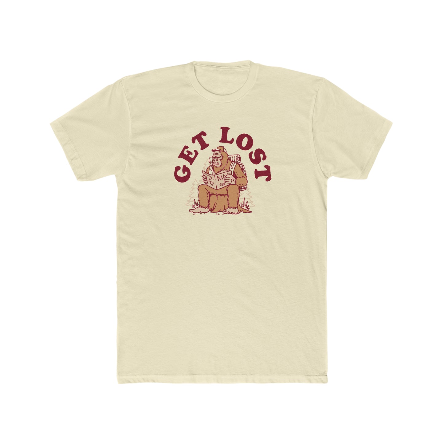 Get Lost Bigfoot Unisex Cotton Crew Tee