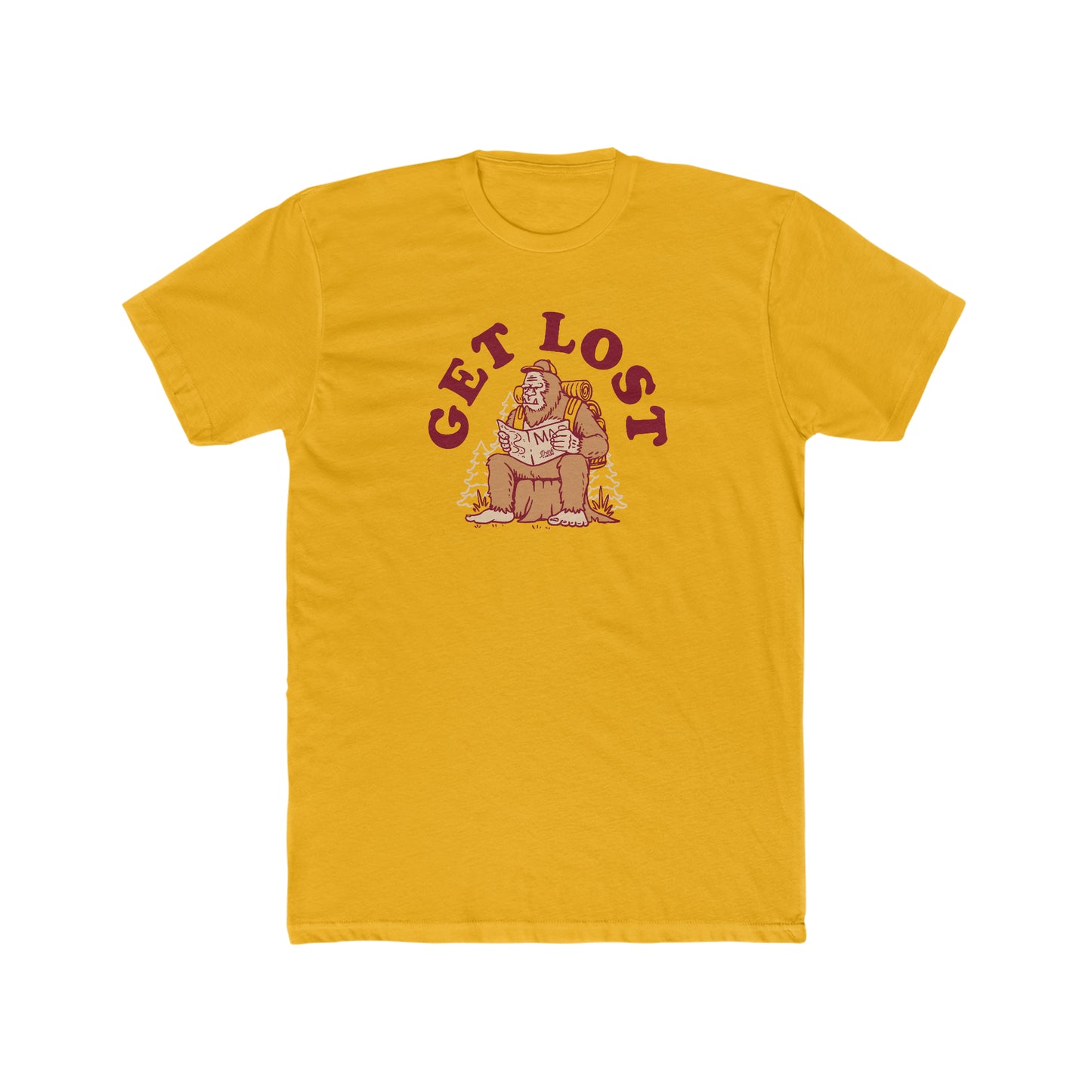 Get Lost Bigfoot Unisex Cotton Crew Tee