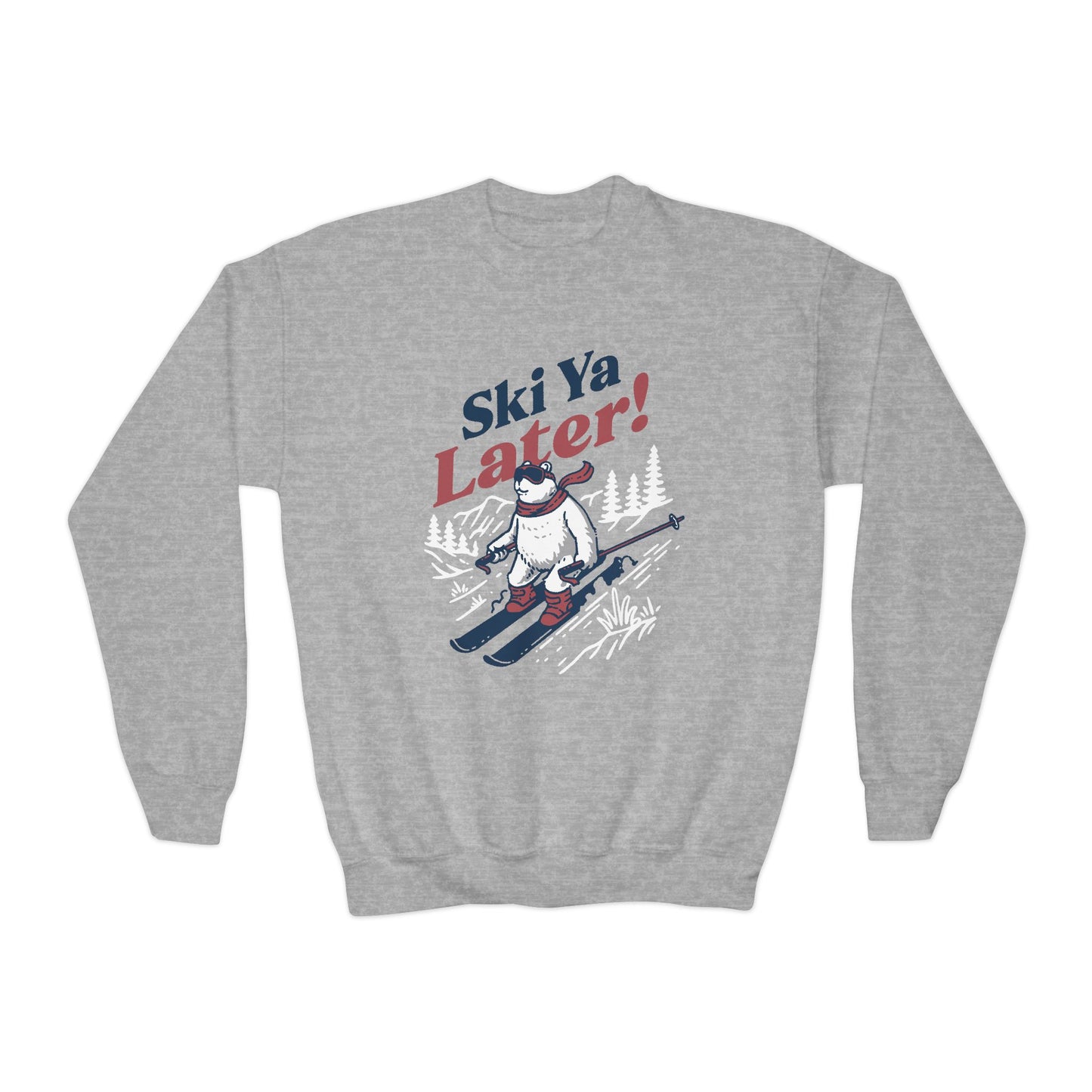 Ski Ya Later Youth Crewneck Sweatshirt