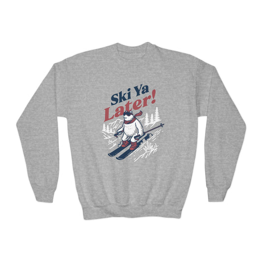 Ski Ya Later Youth Crewneck Sweatshirt