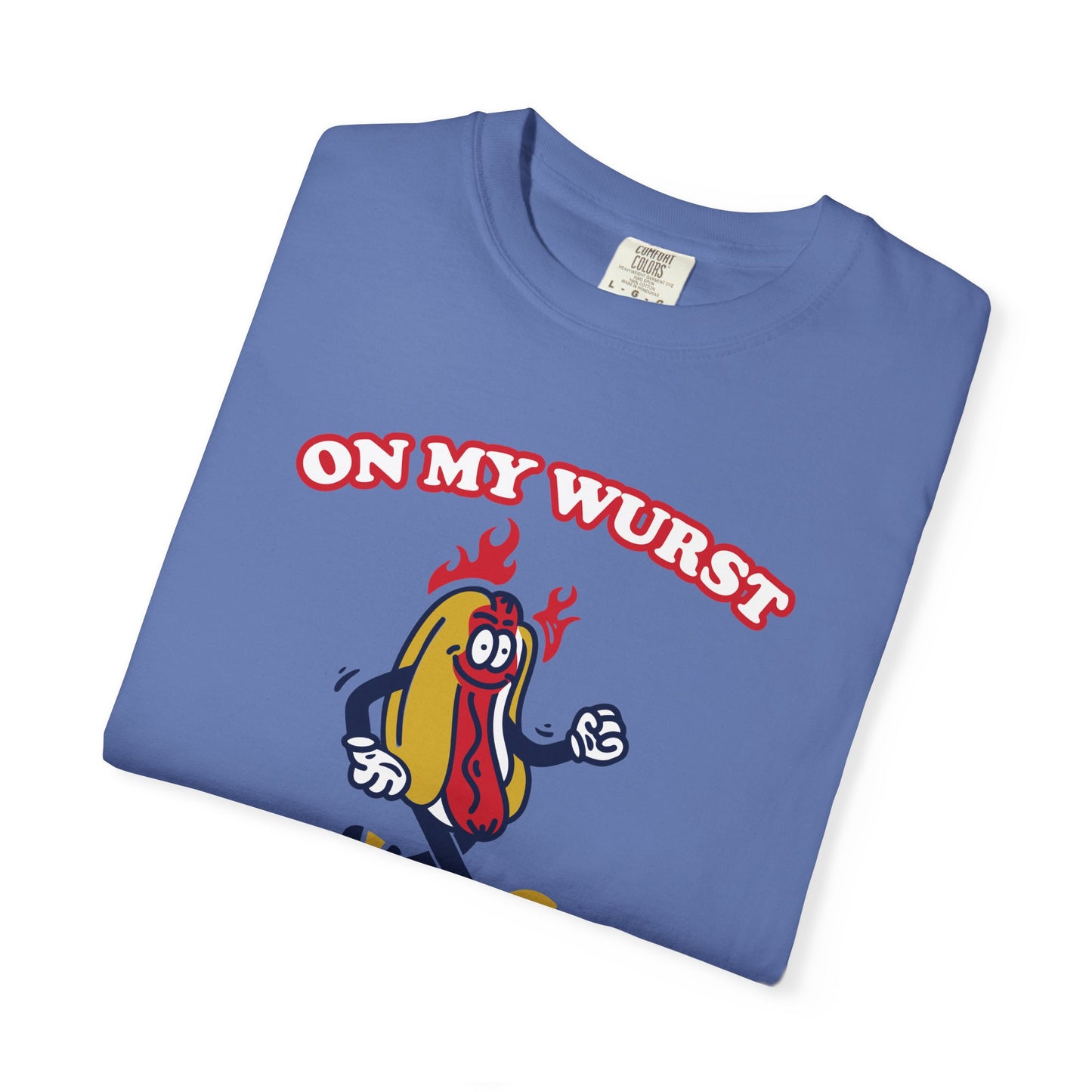 'On My Wurst Behavior' Hot Dog T-Shirt — Retro BBQ & Grill Party Tee