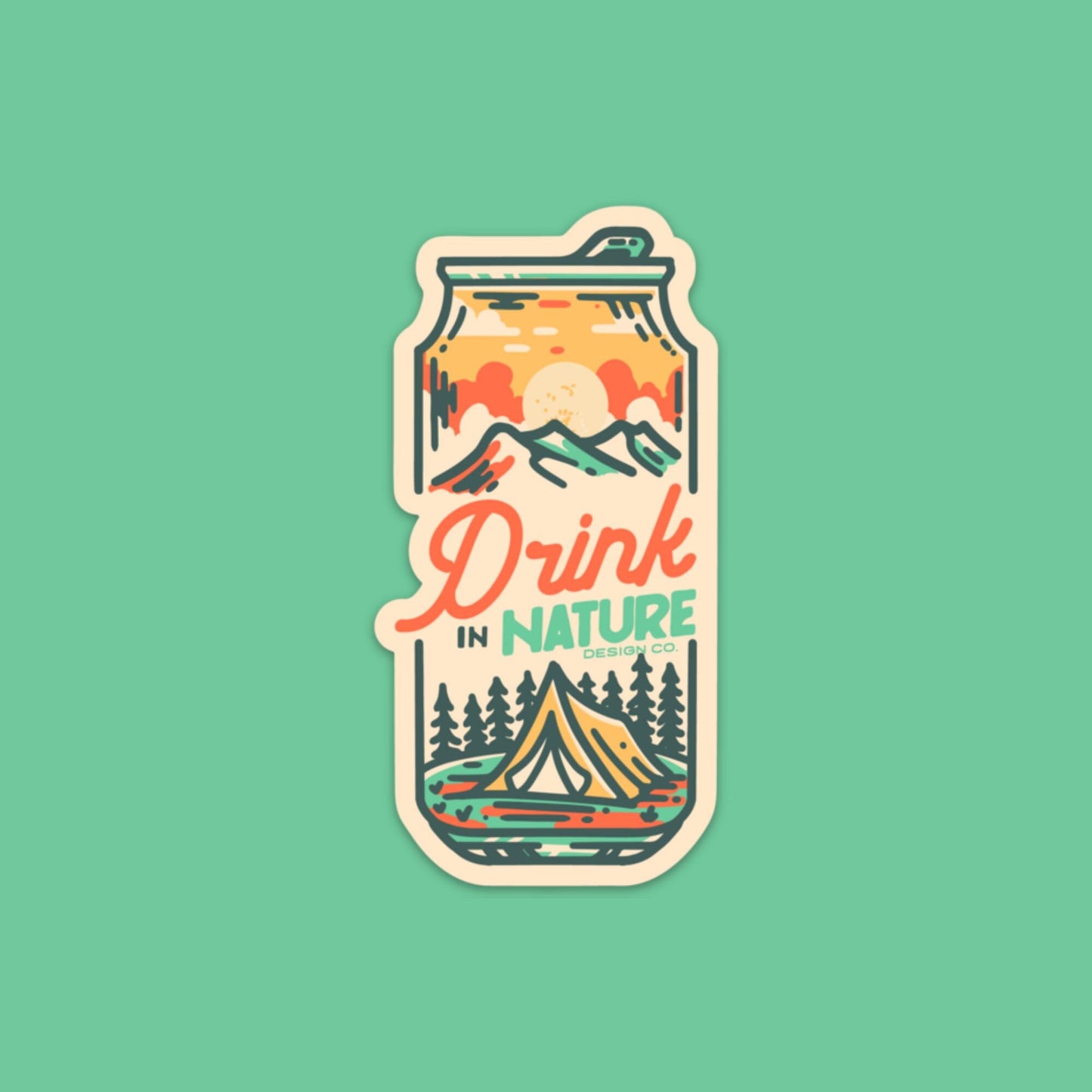 Drink in Nature Sticker