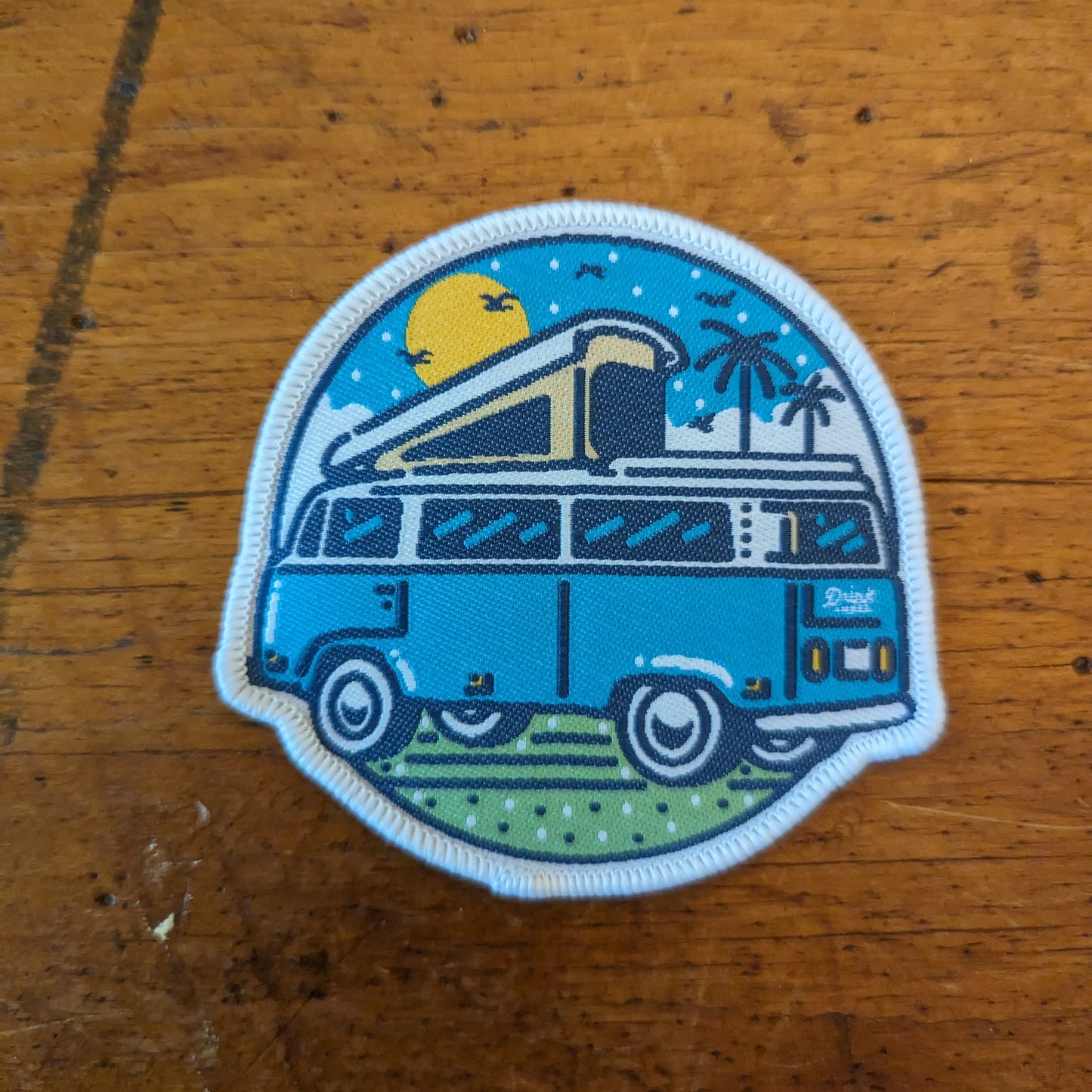 Retro Pop Up Bus Woven Patch