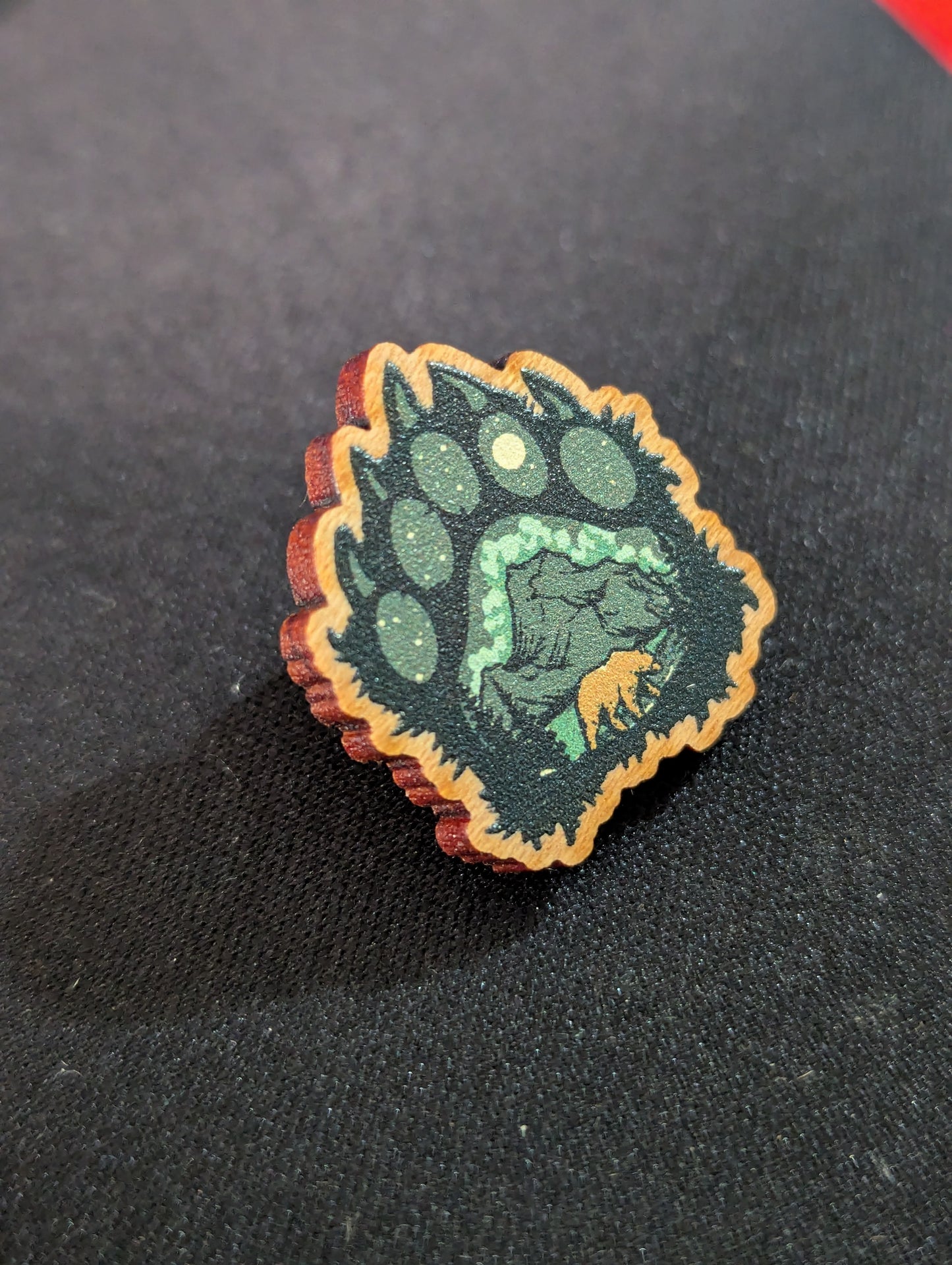 Bear Paw Wooden Pin