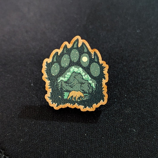 Bear Paw Wooden Pin