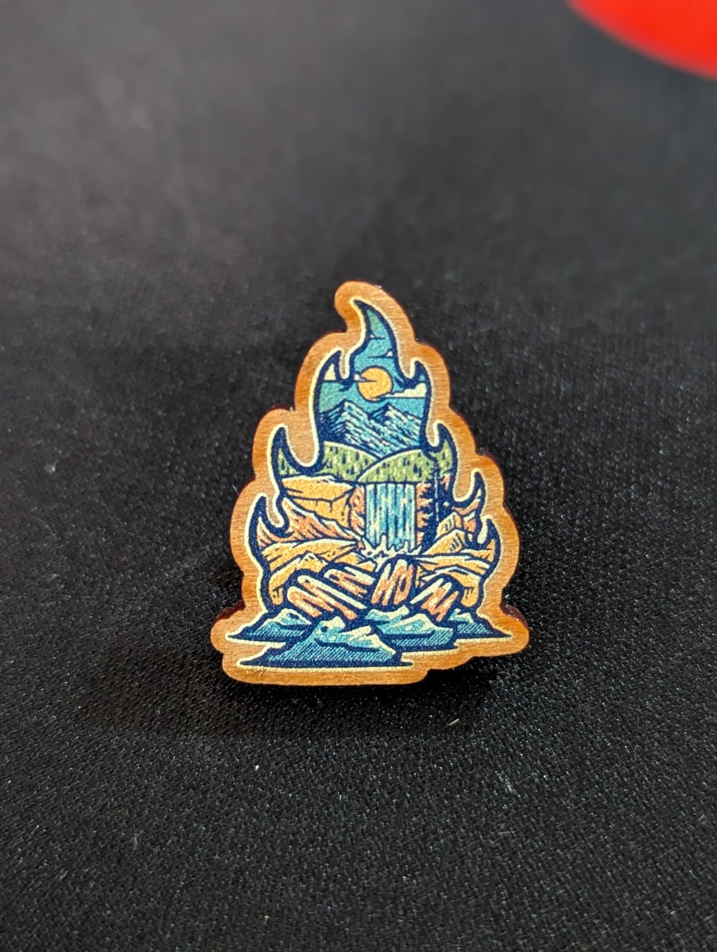 Campfire Wooden Pin