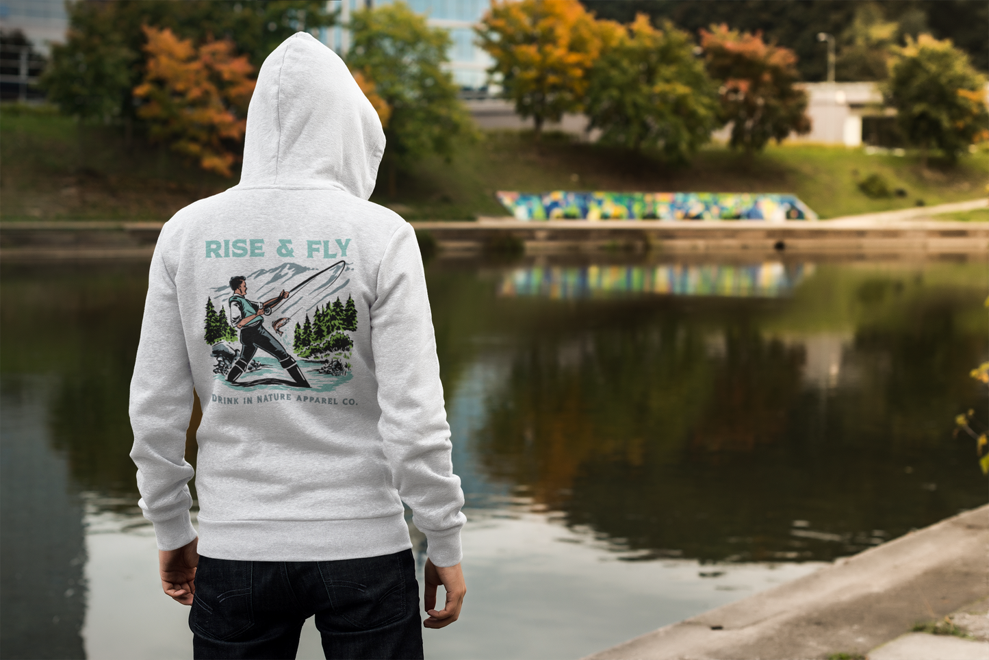 Rise & Fly Hooded long-sleeve tee