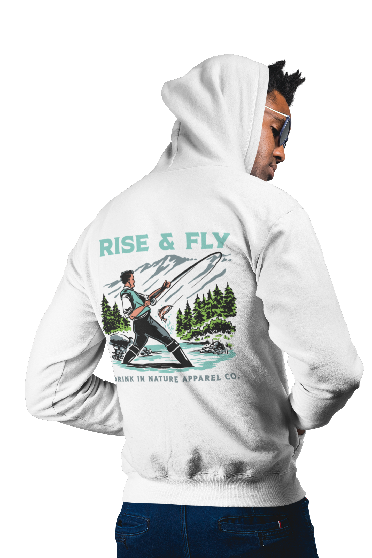 Rise & Fly Hooded long-sleeve tee