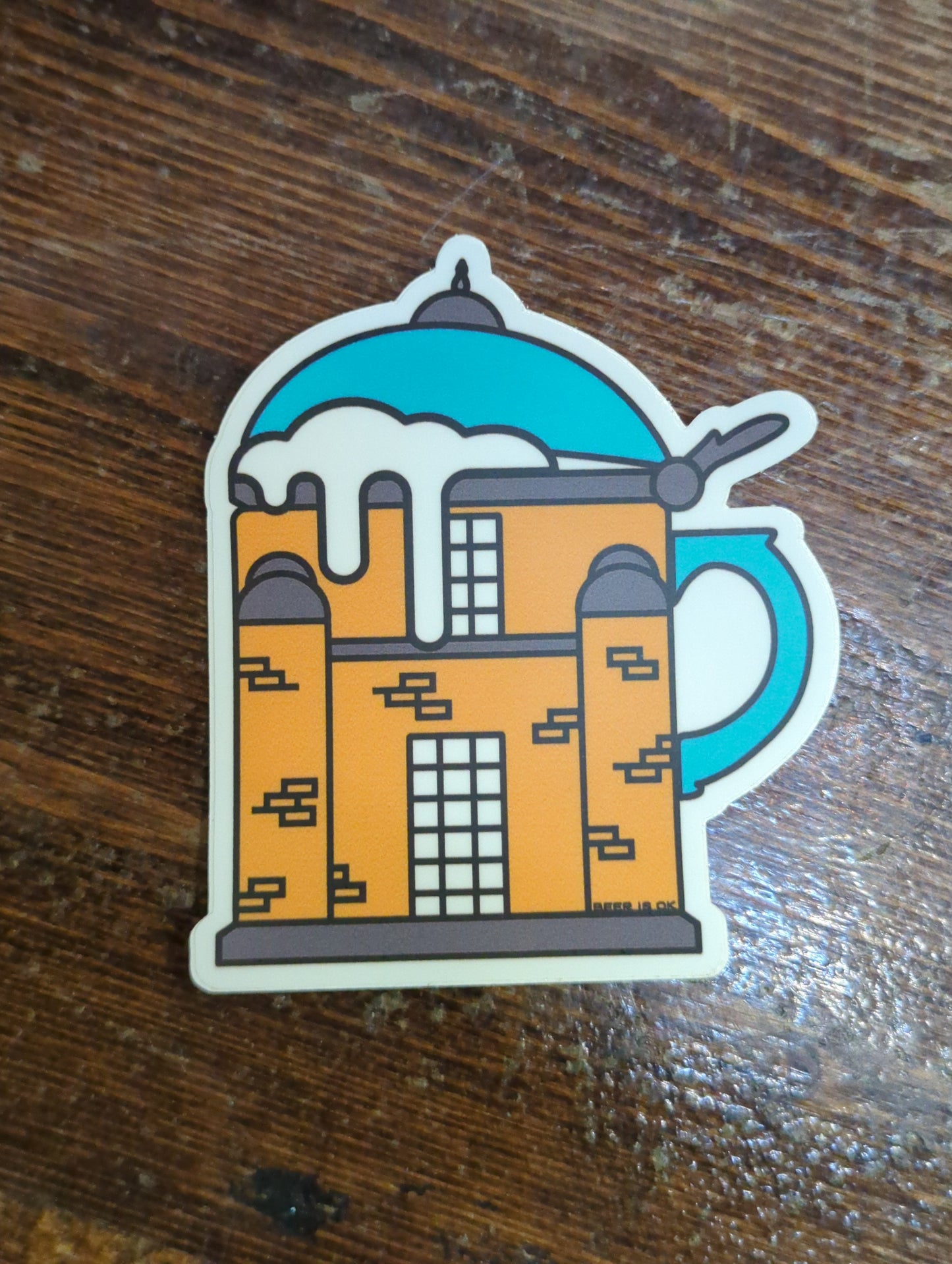 Blue Dome Stein Sticker