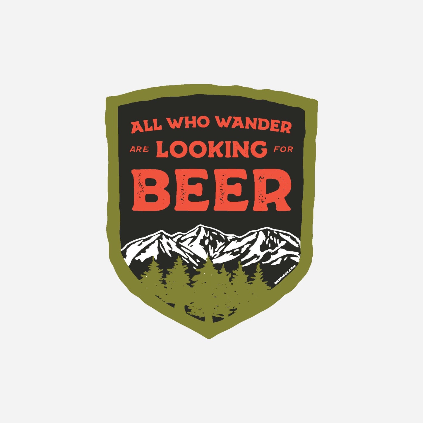 Wander for Beer Shield Sticker