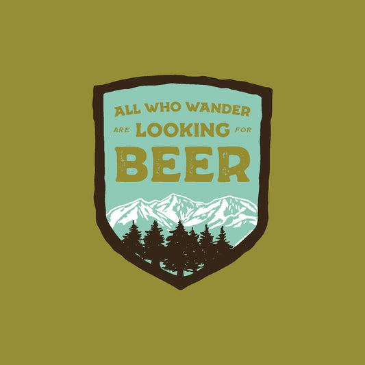 Wander for Beer Shield Sticker