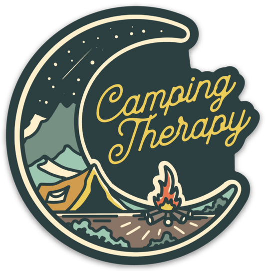 Camping Therapy Sticker