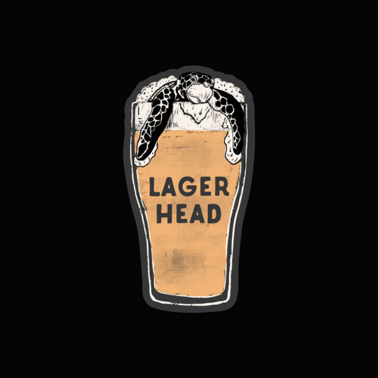 Lager Head Sticker