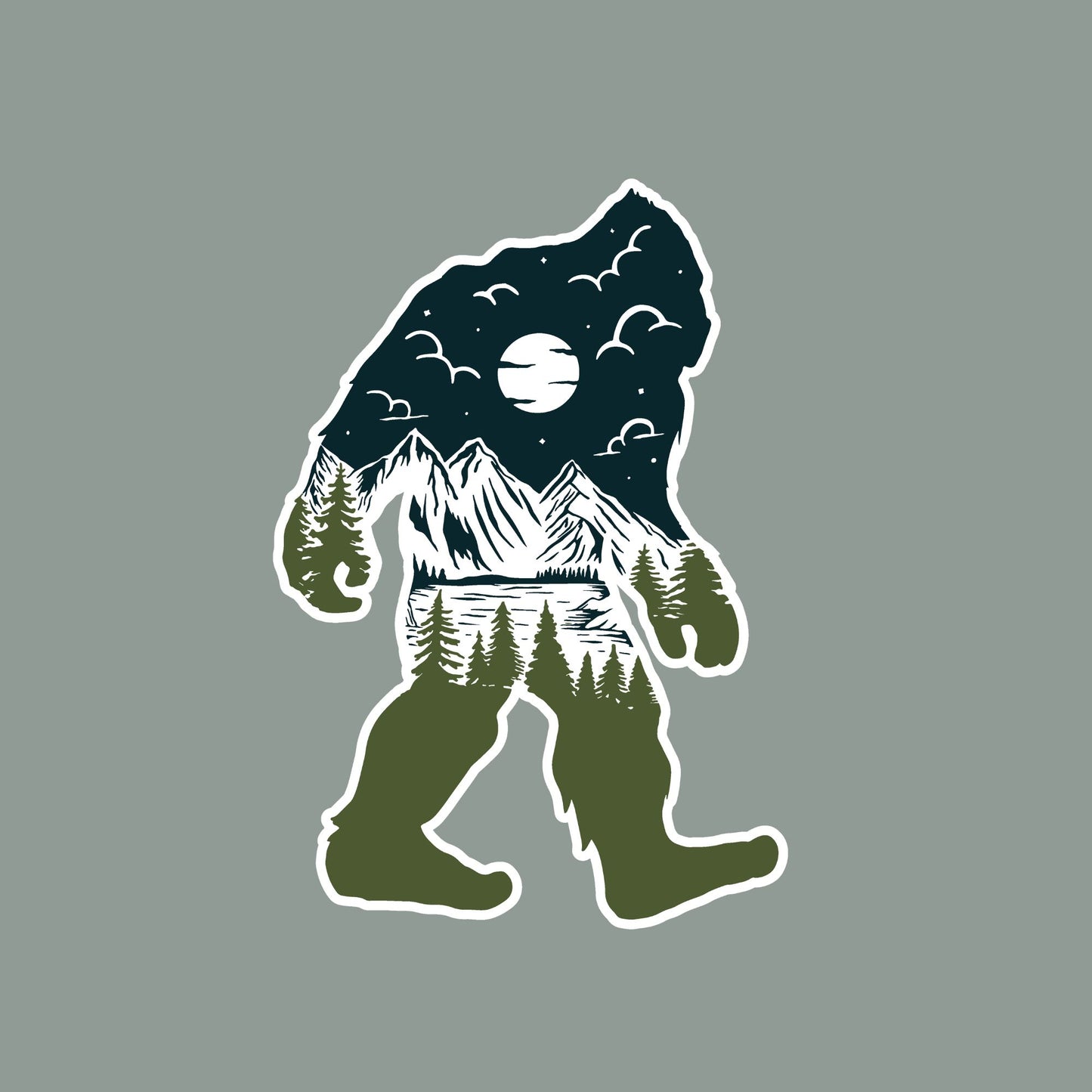 Bigfoot Natural Wander Sticker